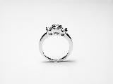 3 diamond platinum engagement ring