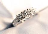 3 diamond vintage engagement ring