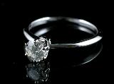 elegant solitaire diamond platinum engagement ring